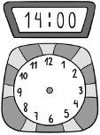 Para leer la hora, debemos deir el número que india las horas y, después, el que india los minutos, o también expresarla omo en el reloj de agujas.
