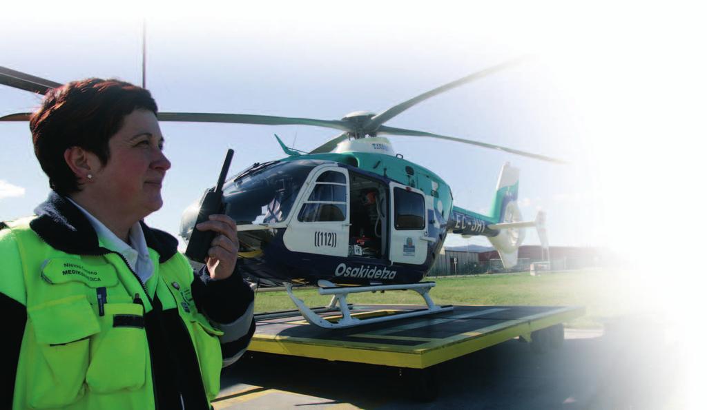 helicóptero medicalizado EMERGENCIAS 2006 2 ambulancias de soporte vital avanzado BASE Aeropuerto de Sondika. Bizkaia. ÁREA DE COBERTURA Comunidad Autónoma Vasca. HORARIO De orto a ocaso.