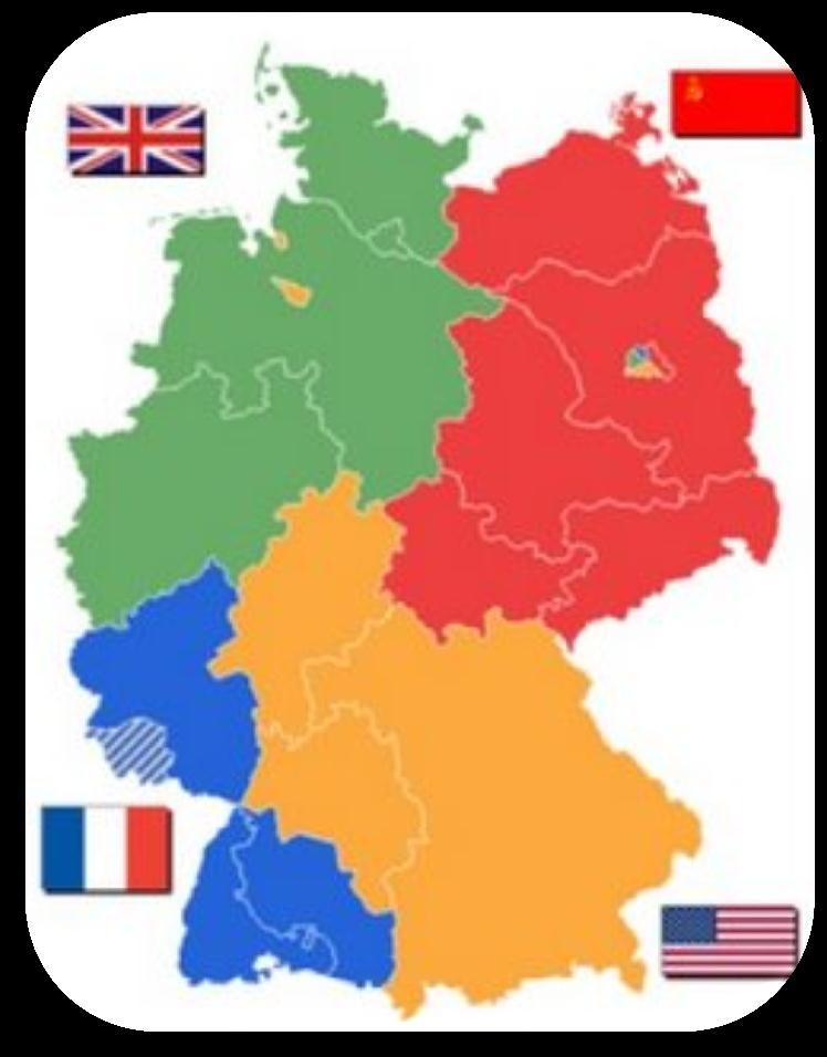 Observa y comenta los mapas de Alemania durante la guerra y después de ella, cómo y