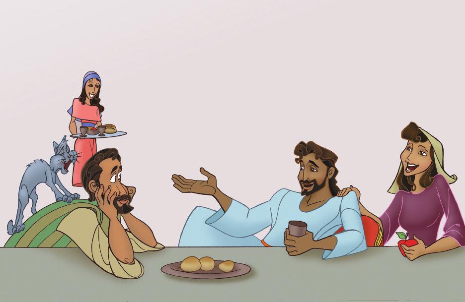 amas está enfermo (Juan 11:3). Los discípulos, esperando ansiosamente la reacción de Jesús, inmediatamente comprendieron que se trataba de Lázaro. Qué otra persona sería la más allegada de Jesús?