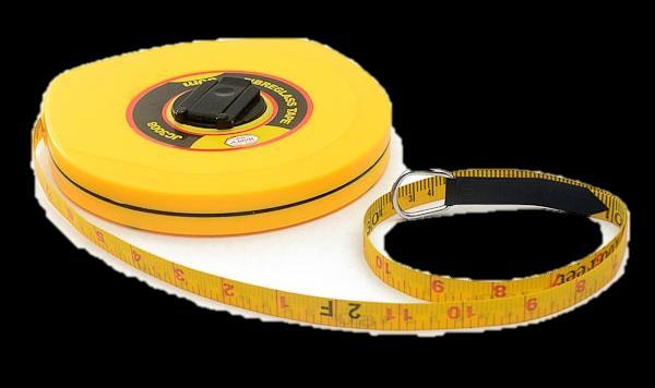 Decámetro Instrumento de medición de longitud, en pulgadas y centímetros,