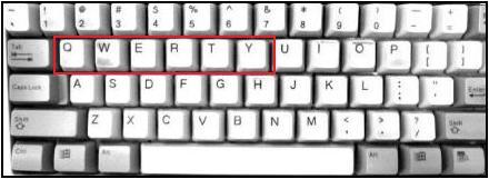 El teclado con una distribución Qwerty es la más utilizada Se le denomina qwerty debido a la distribución de las seis primeras letras.