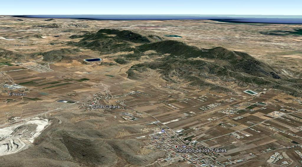 Perspectiva desde el W-Sierra de los Frailes- del Valle de Hondón de Los Frailes,