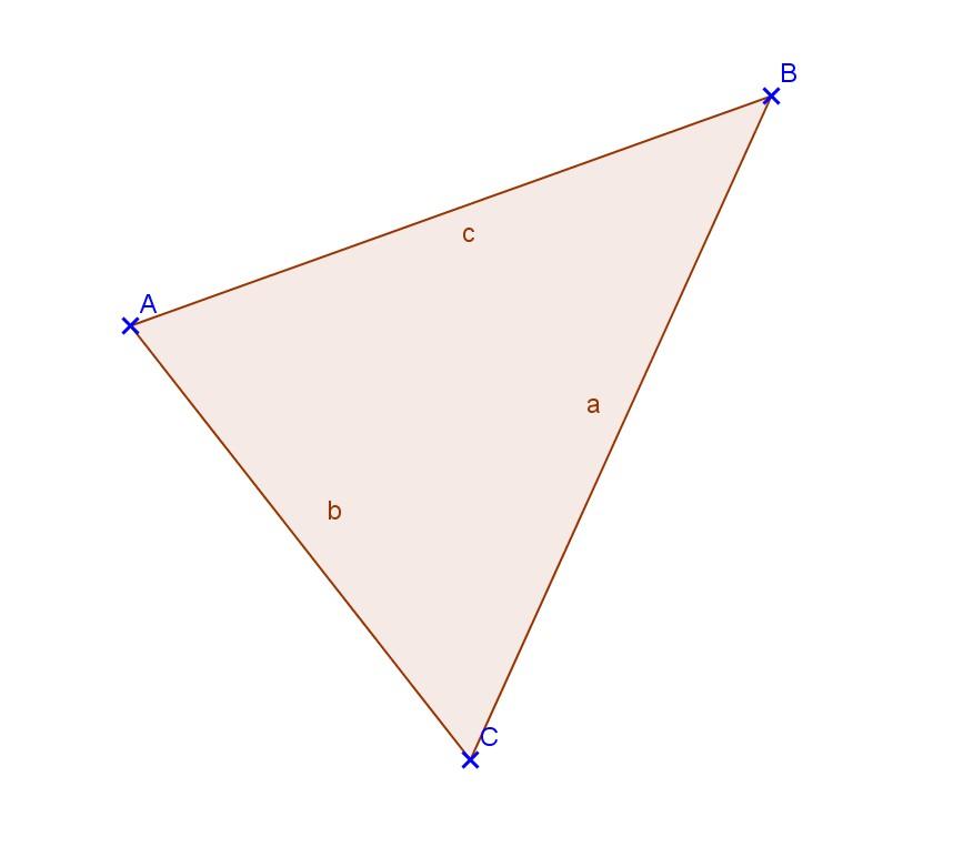 TRIÁNGULOS Definición: Dados tres puntos no alineados, A, B y C, se llama triángulo a la intersección de los semiplanos que tienen como borde la recta determinada por dos de estos puntos y contiene