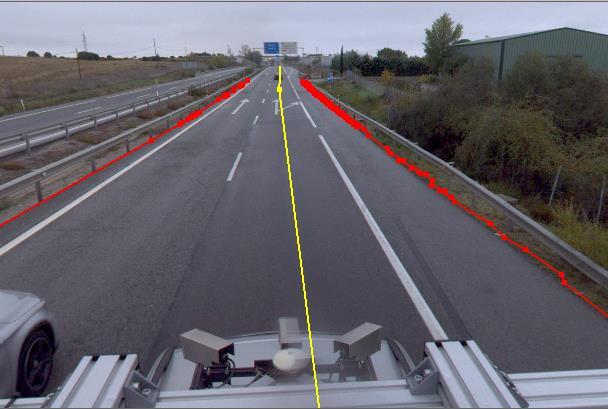 Estos elementos necesarios corresponden a elementos lineales que definen el borde de pavimento y las marcas de señalización horizontal de la carretera. B1.
