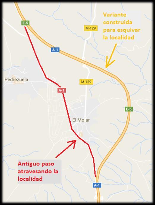La carretera de estudio corresponde a una de las radiales nacionales españolas, la Autovía del norte (A-1) que une la capital española con