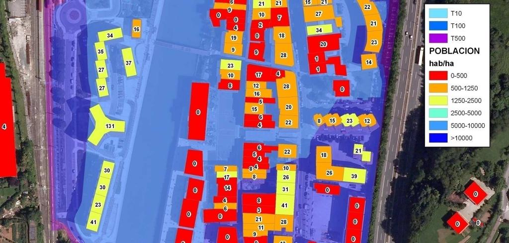 AVANCE DE LA METODOLOGÍA PREVISTA Mapas de riesgo: Se dispone ya de una cobertura GIS de edificaciones con la población residente cuya