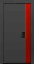 Combinaciones de colores adaptadas En los exclusivos modelos de puerta de entrada ThermoCarbon puede adaptar el perfil tirador enrasado y el tirador encastrado al color de su puerta de entrada o