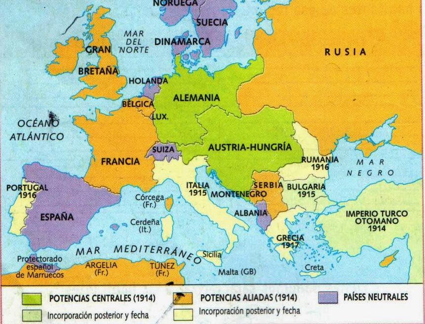 Consecuencias Políticas: un Nuevo Mapa de Europa Los 4 imperios existentes antes del final del conflicto (Austrohúngaro, Alemán, Otomano y Ruso) desaparecieron con sus correspondientes casas