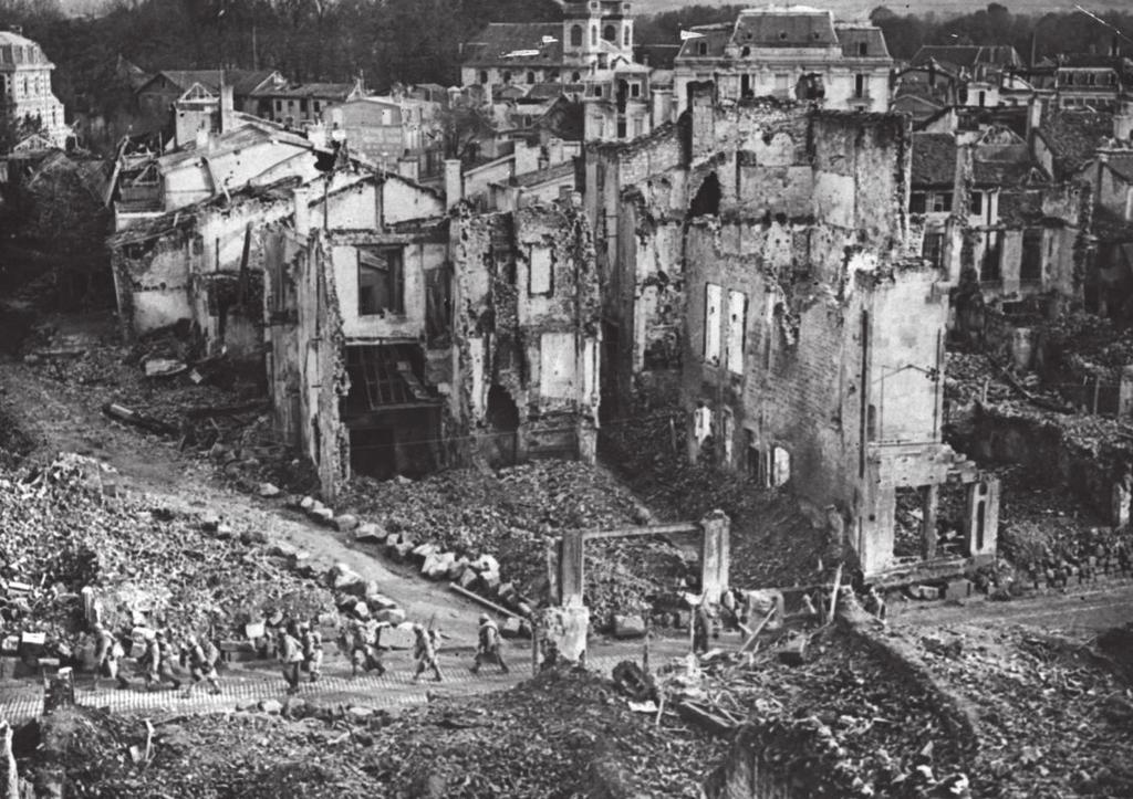 Ruinas de Verdum (Francia) en 1918.