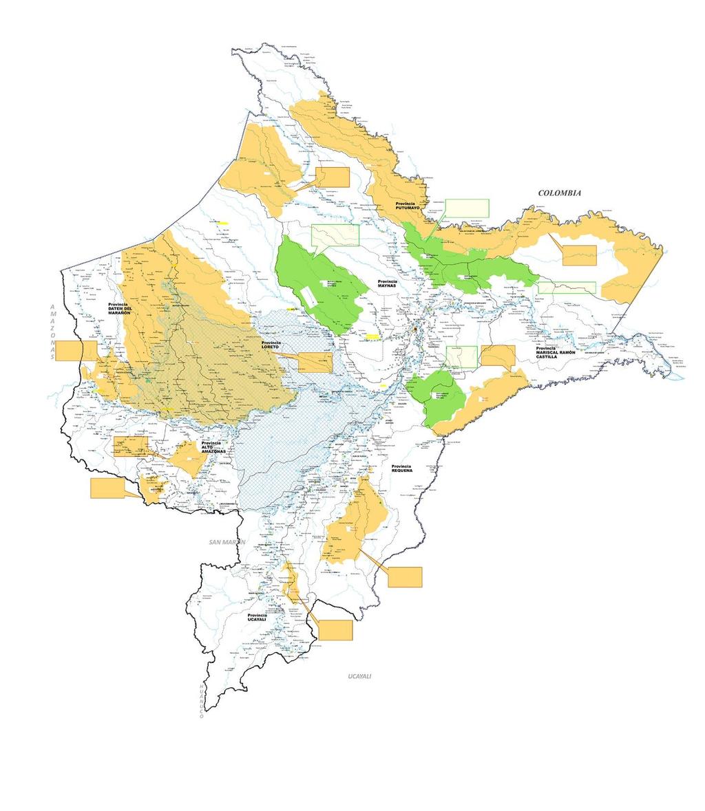Áreas Protegidas SITIO PRIORIZADO DE CONSERVACION NAPO 893,084.11 (ha) SITIO PRIORIZADO DE CONSERVACION VARILLALES BAJO MORONA 230,666.