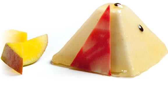 Passion fruit pyramid with mango and vanilla 400013 100 g 400016 70