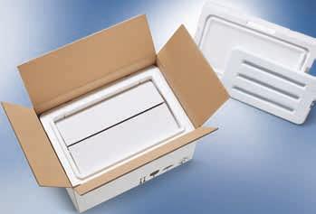Todas las soluciones de sistemas incluyen los siguientes componentes: caja interior (payload) caja de poliestireno expandido instrucciones de embalaje refrigerantes (acumuladores PCM) informe de