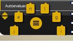 En la parte inferior izquierda se despliegan los siguientes iconos amarillos, de forma que: 1.