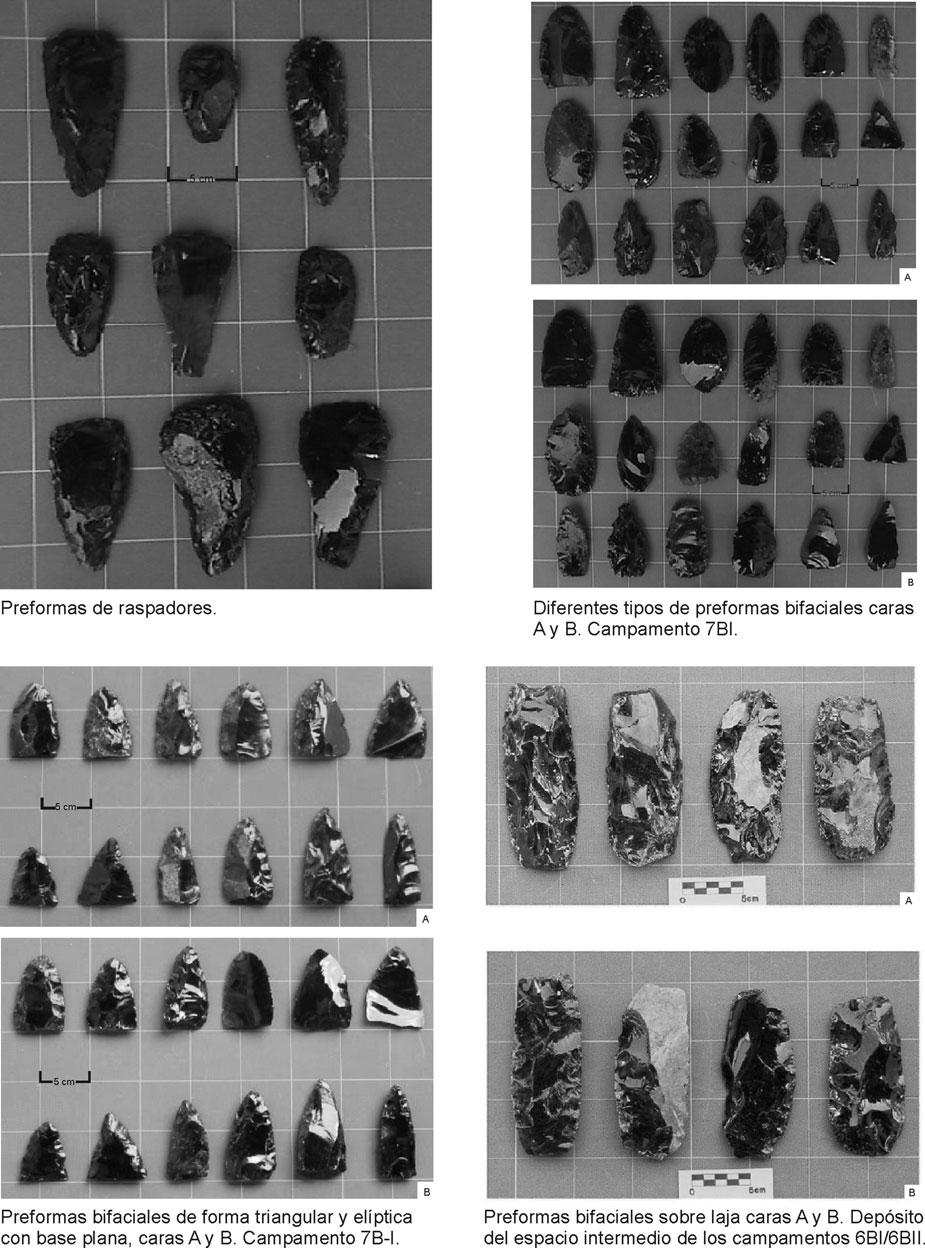 144 Pastrana and Domínguez Figura 18. Diferentes tipos de preformas aztecas producidas en el yacimiento.