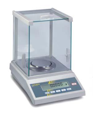 EQUIPAMIENTO Balanza analítica: capacidad: 200 g, división 0,1 mg (con posibilidad para pesada por debajo del platillo).
