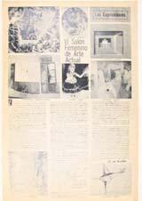 VIII Salón Femenino [1968-1969] 4 retalls de premsa 46,5 x 31,4 cm Conté quatre retalls de premsa: l'article "El VIII Saló Femení d'art Actual" a la secció "Les formes de vida catalana" de la revista