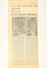 A.MAR.0010 1967); Diari de Barcelona El Noticiero Universal (Barcelona) VII Salón Femenino de Arte Actual / A. del Castillo.