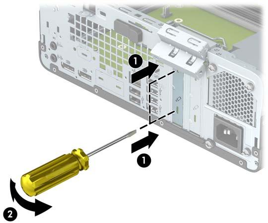 NOTA: Antes de extraer una tarjeta de expansión instalada, desconecte todos los cables que puedan estar conectados en la tarjeta de expansión. a.