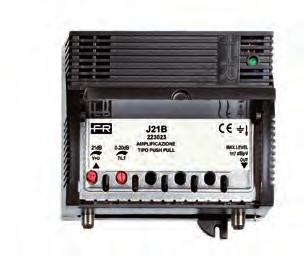 Catálogo SMATV Sistemas CATV Amplificadores TV J21B - J31B J21B J31B Amplificadores de línea en configuración push-pull con excelentes características de linealidad de banda, construidos con chasis