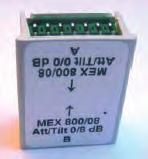 Catálogo SMATV Sistemas CATV Accesorios Módulos interstage MEx - MEx2 MEx - MEx6 Los módulos interstage se utilizan para poder introducir atenuación y slope (pendiente) entre las dos etapas de