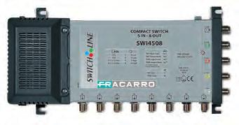 Multiswitch radiales Serie SWI.. SWI SWI SWI Multiswitch radiales de 5 entradas ( SAT + 1 TV) Banda Activa TV/SAT Dimensiones reducidas Fuente de alimentación conmutada para optimizar los consumos.