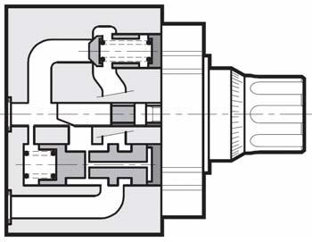 Válvula reguladora de caudal con regulador de presión integrado montaje sobre placa VP-2SR10 SÍMBOLO A B GENERALIDADES - Base de conexiones según ISO 6263-06, tamaño nominal 10 - Válvula reguladora