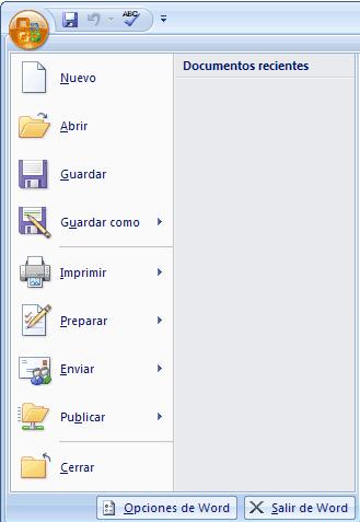 En Word 2007 la pestaña Inicio se encuentra dividida en 5 secciones que contienen las operaciones correspondientes al Portapapeles, Fuente (tamaño de letra, tipo de letra, etc.