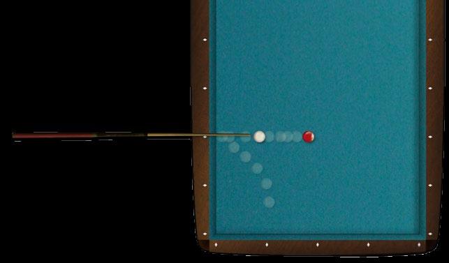 R etroc esos con e fectos horizontales Se ubican las bolas en cualquier parte de la mesa a una distancia aproximada de 40 centímetros,