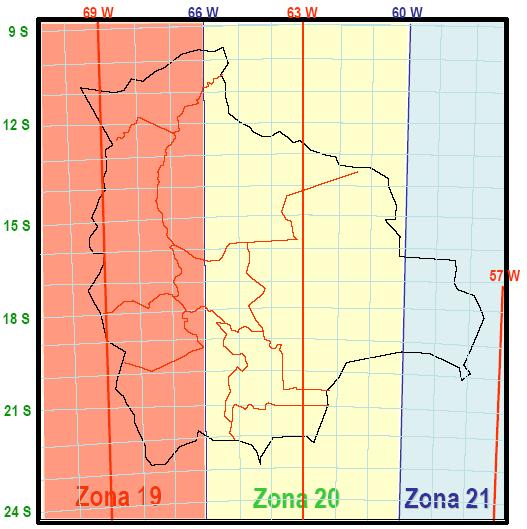 Zonas UTM-Bolivia Bolivia se encuentra en