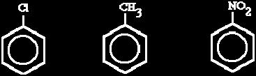 clorobenceno, metilbenceno (tolueno) y nitrobenceno Si son dos los radicales se