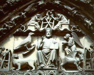 Arte Gótico ESCULTURA La obra Fig. 1 Portada del Sarmental de la catedral de Burgos La Puerta del Sarmental fue realizada a mediados del siglo XIII, y en ella trabajaron maestros franceses.