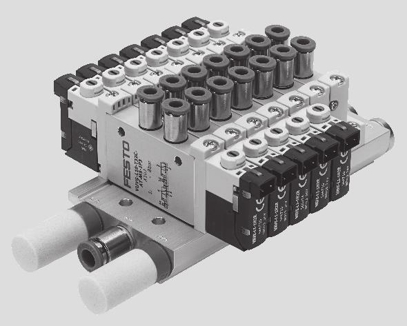 Electroválvulas -S10, válvulas con conexiones roscadas M5/M7 Montaje en batería Válvulas con conexiones roscadas para montaje en batería Dimensiones Datos CAD disponibles en www.festo.