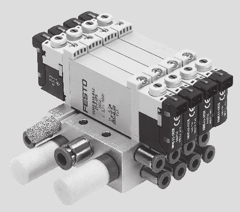 Electroválvulas -B10, válvulas para placa base Montaje en batería Válvula para placa base para montaje en batería Conexión M5 o M7 Dimensiones Datos CAD disponibles en www.festo.