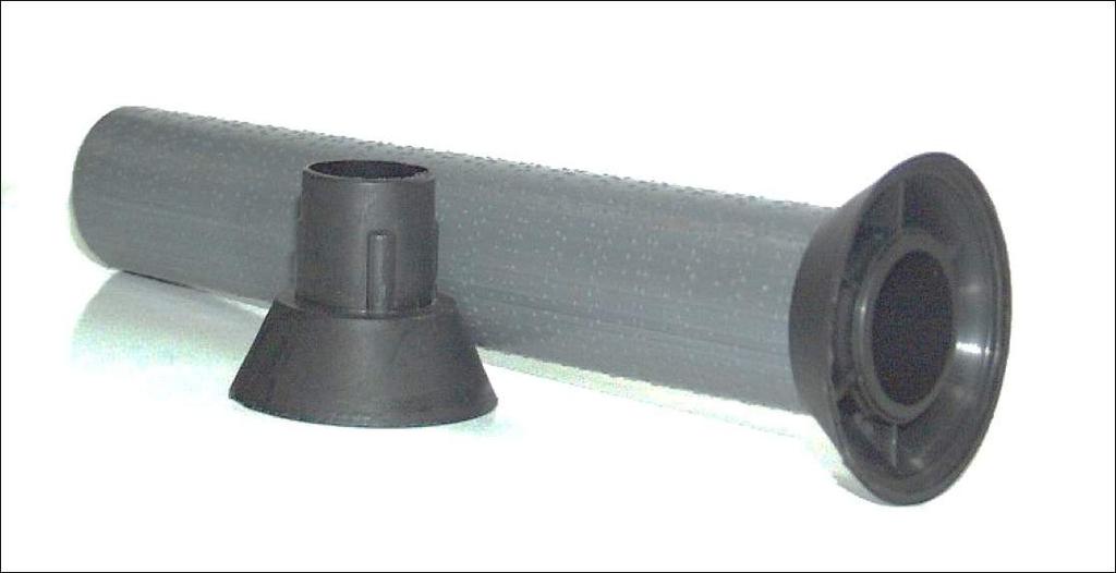 Aplicación: Para instalar el cono 5/8 se necesita un tubo de PVC para proteger el tornillo pasante y unir los conos.
