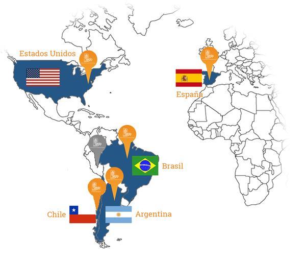 COBERTURA A NIVEL INTERNACIONAL 5 Oficinas en el Extranjero 1 Argentina 1 Brasil 1 Estados Unidos 1 Chile 1 España En octubre de 2016, se