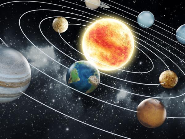 La Tierra en el sistema solar (I) La Tierra, un planeta del sistema solar - 1 estrella: Sol - Sistema solar - 8 planetas: Mercurio, Venus, Tierra, Marte, Júpiter, Saturno, Urano y Neptuno (Los