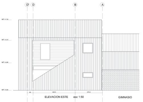 Proyecto: Sala Gimnasia y remodelación baños Liceo Pablo VI, Pucón, IX Región, Año: