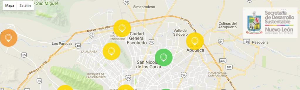 1. Sistema de Monitoreo Atmosférico del Área Metropolitana de Monterrey El Sistema Integral de Monitoreo Ambiental tiene por objetivo evaluar la calidad del aire con