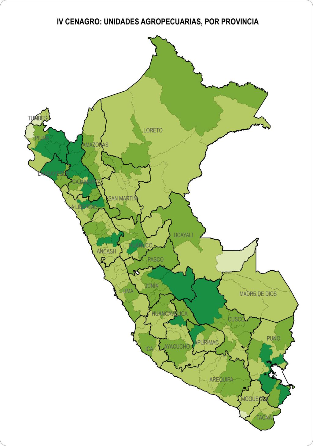 Cajamarca es el Departamento con mayor número de Unidades Agropecuarias Departamento Unidades Agropecuarias Censo 2012 Total 2 292 772 Censo 2012 1/ Cajamarca 345 351 Puno 219 798 Áncash 176 684