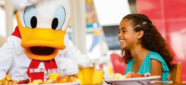 La OPCIÓN PREMIUM te ofrece la más amplia selección, con 23 restaurantes de buffet libre y servicio de mesa en los Parques Disney, los hoteles Disney y Disney Village.