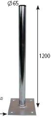 PROYECTO TÉCNICO Soporte tipo pie de 120 cm para la antena de diámetro 130 cm (Astra).