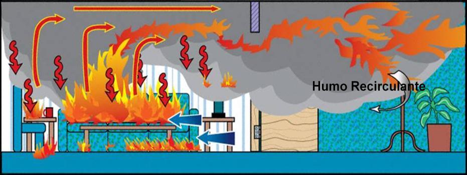 FUEGO TOTALMENTE DESARROLLADO ETAPA TOTALMENTE DESARROLLADA Todos los materiales combustibles se involucran en el fuego Los combustibles en llamas liberan una máxima cantidad de calor; el fuego