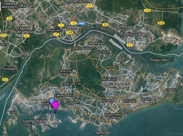 Gráfica 2: Mapa de puertos de Singapur Fuente: www.worldportsource.