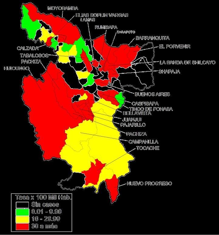riesgo de dengue en San Martín Fuente: