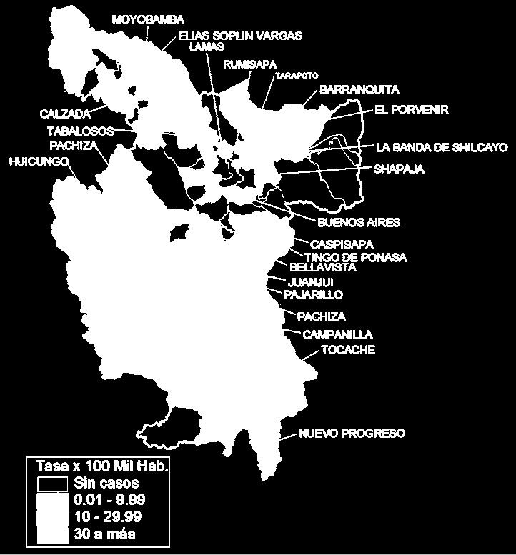 INE-2013** INS Distritos infestados con