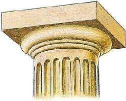 a partir del segle VII ac és l'ordre més senzill de tots, auster i sobri la columna no té base, el fust té estries de cantells vius (20 canaladures),i al cap del fust trobem el collarí (peça que