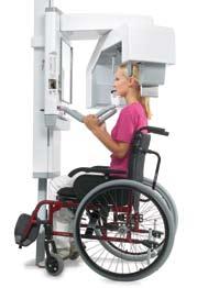 El diseño abierto y la exclusiva columna mejoran la comodidad del paciente y facilitan el acceso a pacientes discapacitados o en sillas de ruedas.