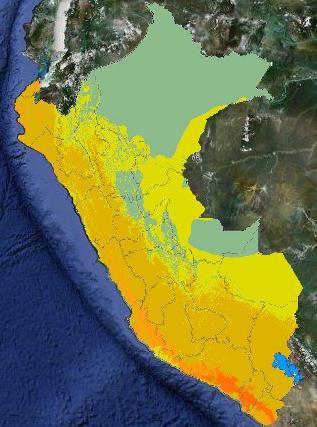 Potencial Solar 13 Perú: Mapa Solar. Radiación media anual.