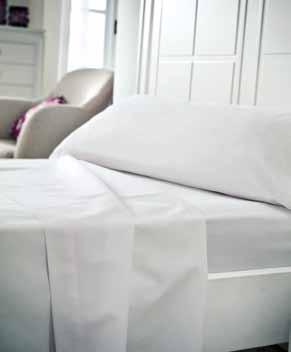 guía de soluciones para la hostelería Juego de sábanas / Serie Turín. Poliéster / algodón Juego de sábanas de tafetán confeccionado en 50% algodón y 50% poliéster.